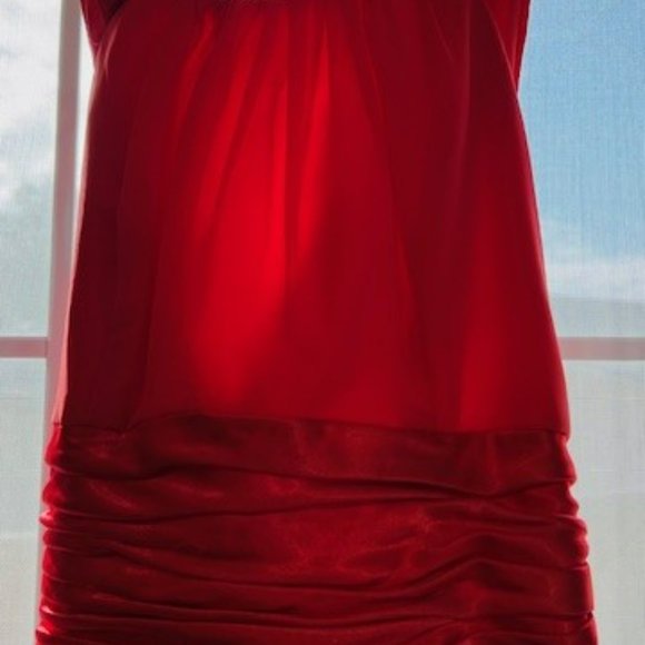 David's Bridal Coral Dress (F12732) - Picture 2 of 3